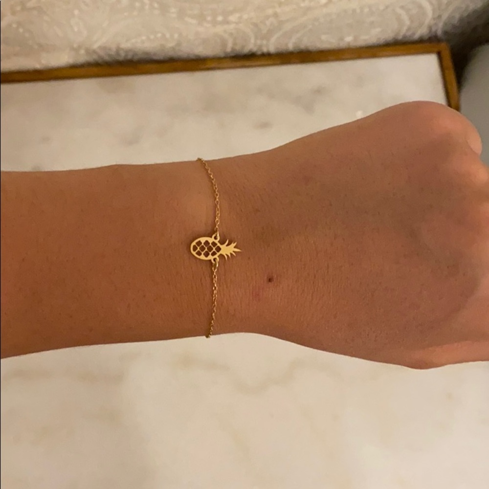 Gold Lasercut Pineapple Bracelet